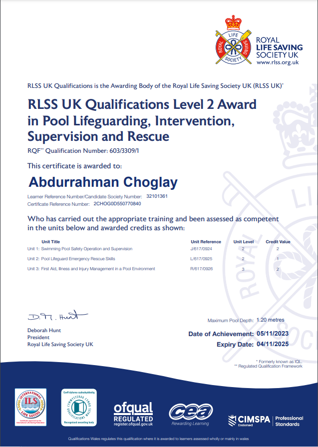 National Pool Lifeguard Qualification